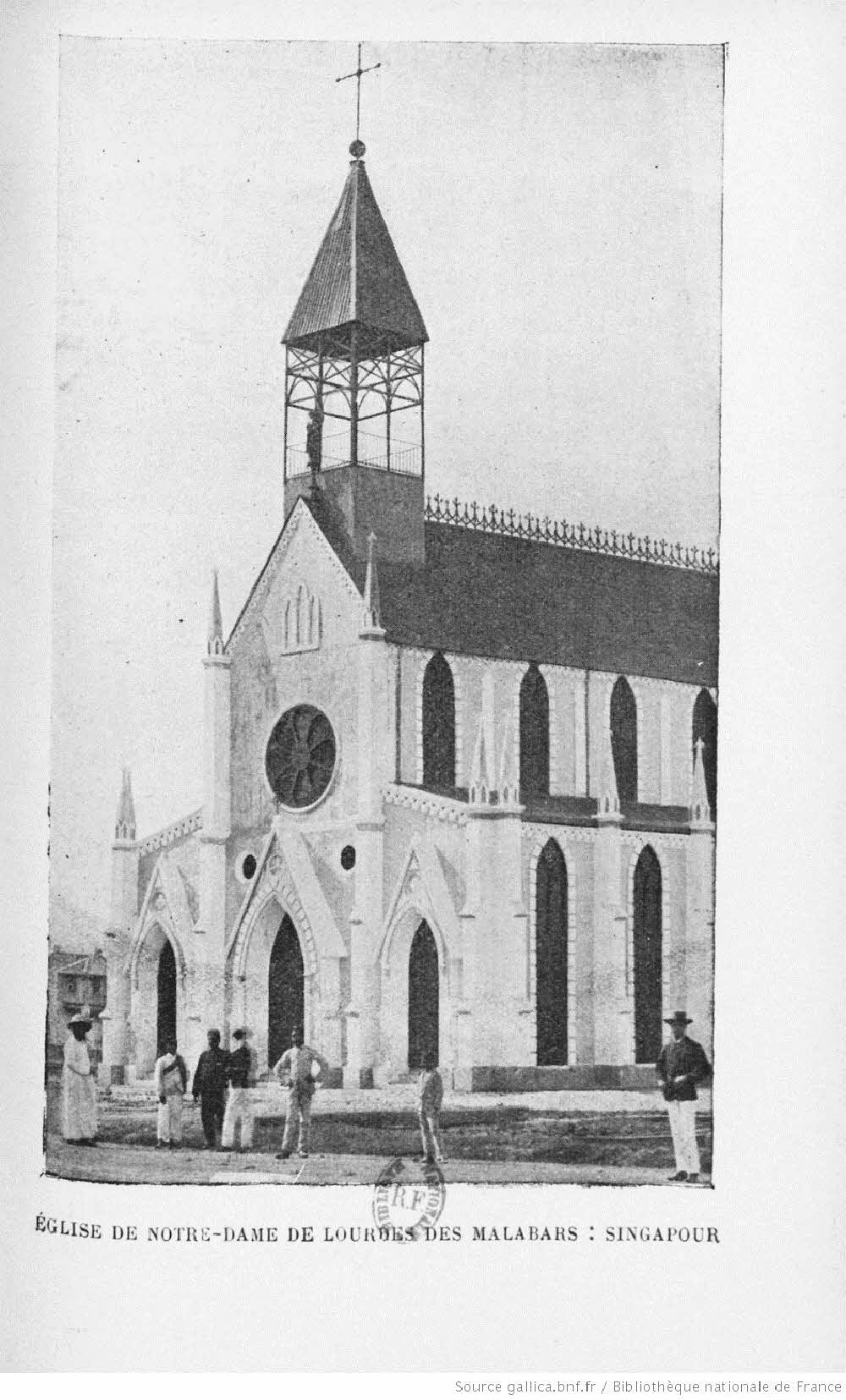 Front façade of the Church of Our Lady of Lourdes, circa 1888.